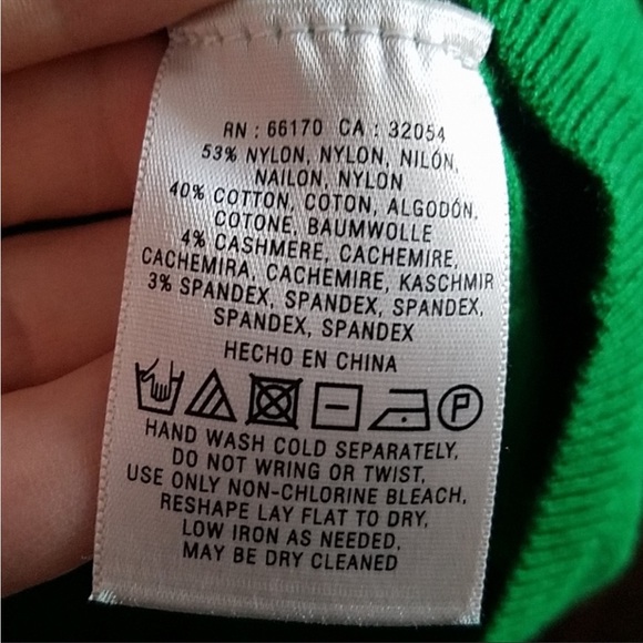 Anthropologie Green HWR Pom Sweater - Picture 5 of 6